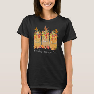 Teach Love Inspire Kindergarten Teacher Fall Autum T-Shirt