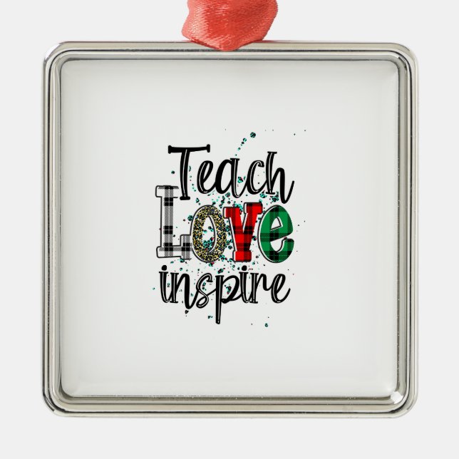 Teach Love Inspire Metal Tree Decoration (Front)