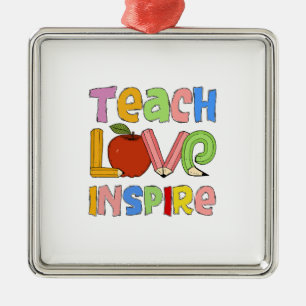 Teach Love Inspire Metal Tree Decoration