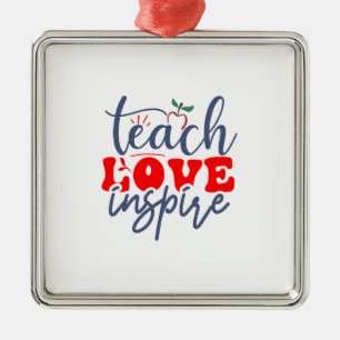 Teach Love Inspire Metal Tree Decoration