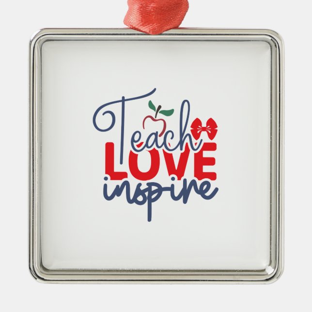 Teach Love Inspire Metal Tree Decoration (Front)
