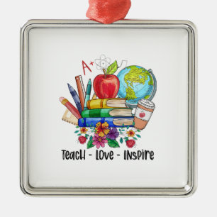 Teach Love Inspire Metal Tree Decoration