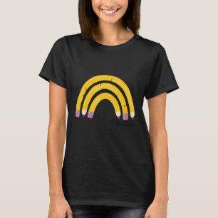 Teach Love Inspire Rainbow Pencil Teacher Back To T-Shirt