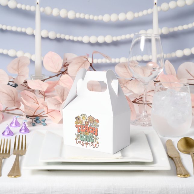 teach love inspire retro back to school favour box (Wedding)