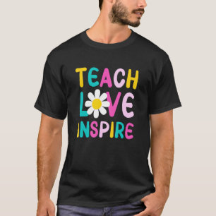 Teach Love Inspire Retro Teacher Womens Elementary T-Shirt