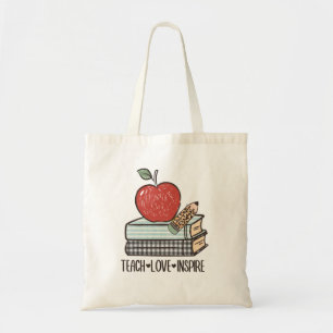 Teach Love & Inspire Teacher Appreciation Tote Bag