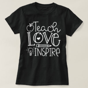 Teach Love Inspire Teacher Kids Back To School T-Shirt