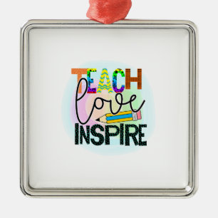 Teach Love Inspire Teacher Metal Tree Decoration