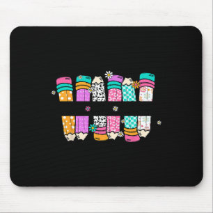 Teach Love Inspire Teacher Pencil Back To School F Mouse Pad