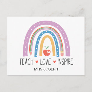 Teach Love Inspire Teacher Postcard