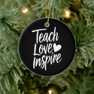 Teach Love Inspire Teacher's Day Gift Teacher Life Ceramic Tree Decoration