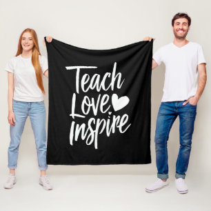 Teach Love Inspire Teacher's Day Gift Teacher Life Fleece Blanket