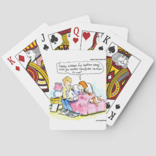 Teach Me To Read Satire Daddy Funny Playing Cards
