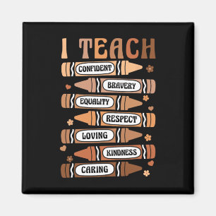 Teach Melanin Afro African Black History Month Tea Magnet