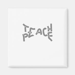 Teach Peace A Message In Motion Sticker  Magnet