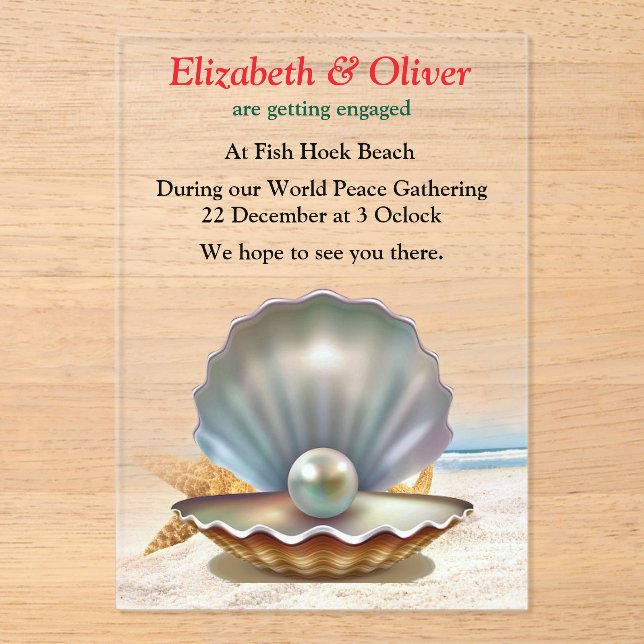 Teach Peace Christmas Gathering  Acrylic Invitations (Front)