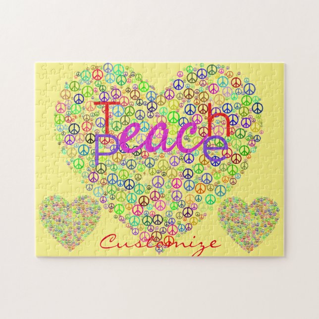 Teach Peace Heart Thunder_Cove Jigsaw Puzzle (Horizontal)