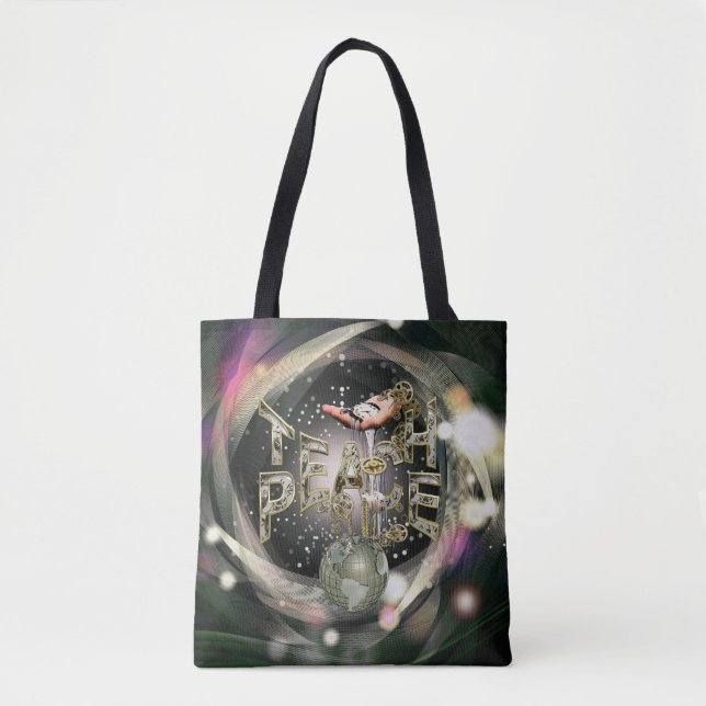 Teach-Peace  Movement Tote Bag (Front)