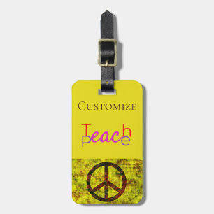 Teach Peace Thunder_Cove Luggage Tag