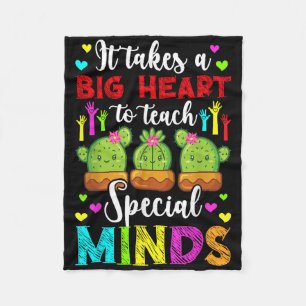 Teach Special Minds Autism Teacher Autism Awarenes Fleece Blanket