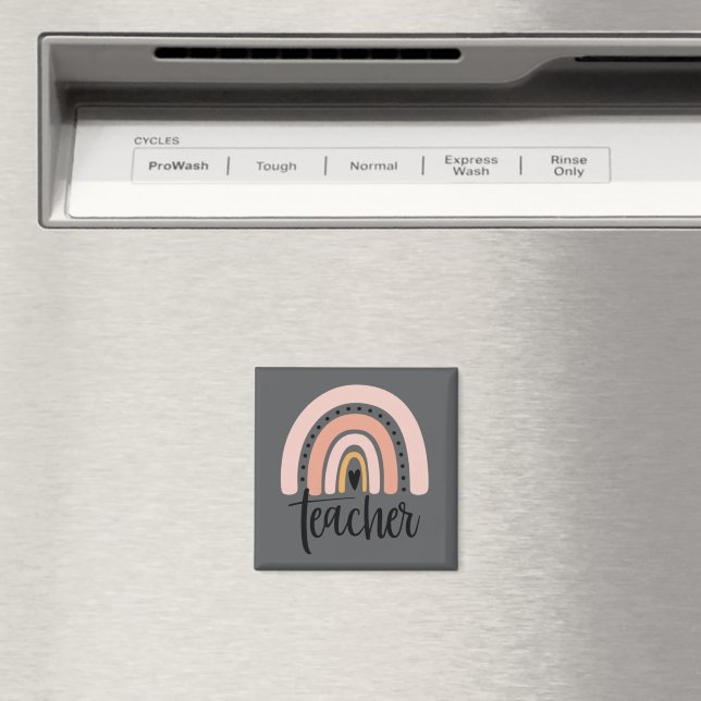 Teach Teacher Love Inspire Gift Rainbow  Magnet (In Situ (Dishwasher))