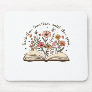 Teach Teacher Wildflower Back To School First Day  Mouse Pad