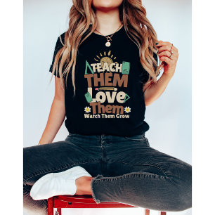 Teach Them Love Them-Back to School-Retro Teacher T-Shirt