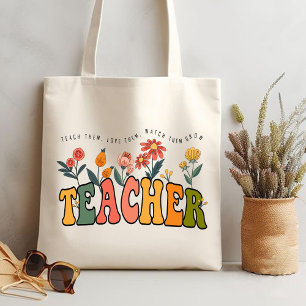Teach Them Love Them Watch Them Grow. teacher gift Tote Bag