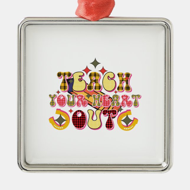 Teach Your Heart Out Metal Tree Decoration (Front)