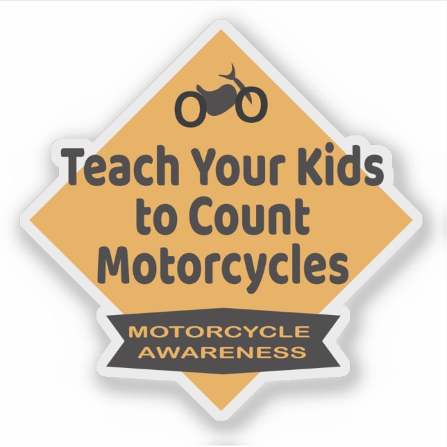 Teach Your Kids to Count Motorcycles Awareness (Front)