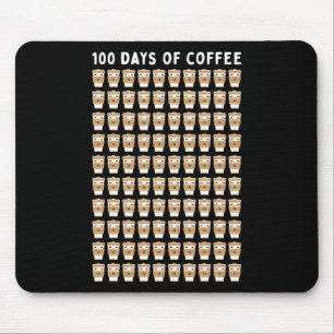 Teacher 100 Coffee Cups 100th Day School Mouse Pad