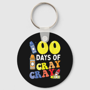Teacher 100 Days Cray Cray 100th Day Of School Boy Key Ring