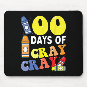 Teacher 100 Days Cray Cray 100th Day Of School Boy Mouse Pad