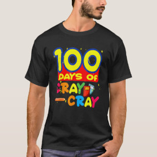 Teacher 100 Days Cray Cray 100th Day Of School Boy T-Shirt
