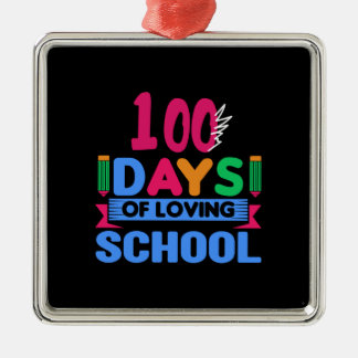 Teacher 100 Days Of Loving School Metal Tree Decoration