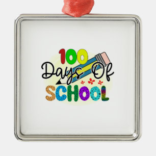 Teacher 100 Days Of School Metal Tree Decoration