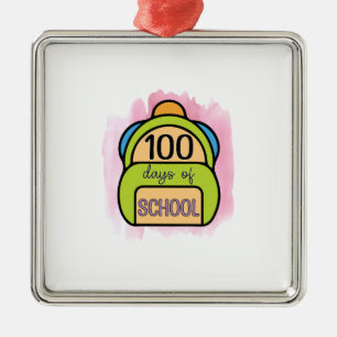 Teacher 100 Days Of School Metal Tree Decoration