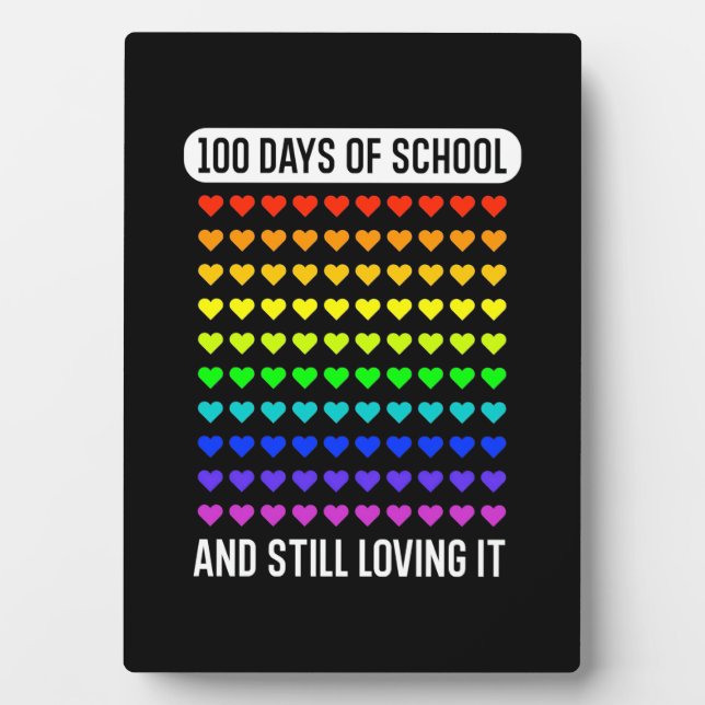 Teacher 100 Days Of School Plaque (Front)