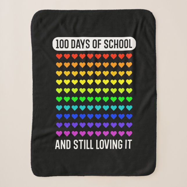 Teacher 100 Days Of School Sherpa Blanket (Front)