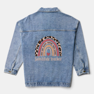 Teacher 100th Day Of School Teacher Aide 1   Denim Jacket