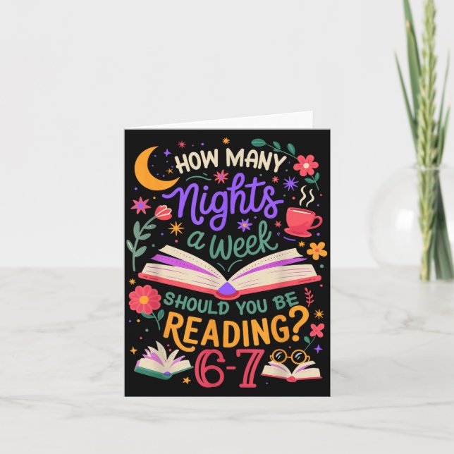 Teacher 67 How Many Nights A Week Should You Be Re Card (Front)