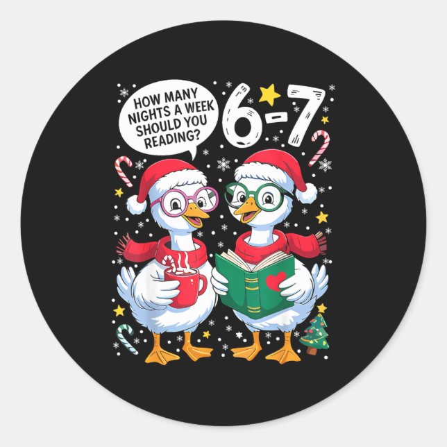 Teacher 67 How Many Nights A Week Should You Be Re Classic Round Sticker (Front)