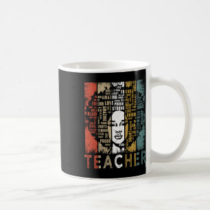 Teacher Afro African American Women Black History Coffee Mug