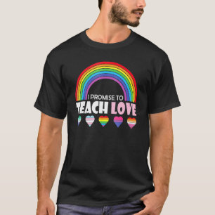 Teacher Ally Lgbt Teaching Love Rainbow Pride Mont T-Shirt