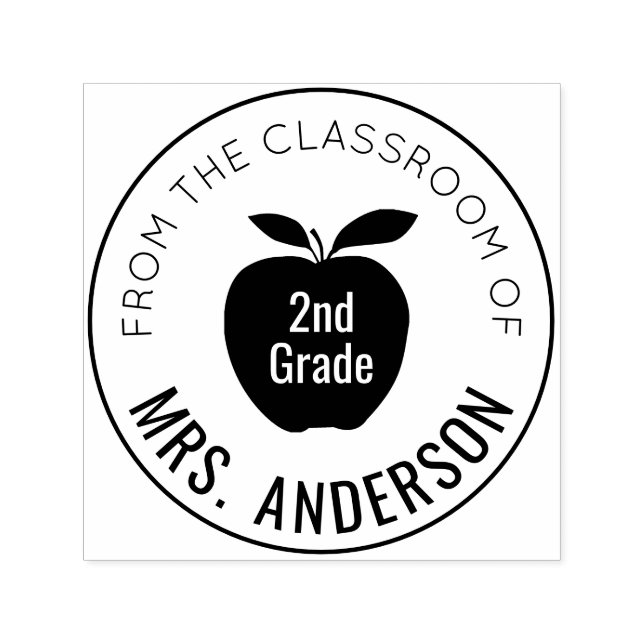 Teacher and Grade | From The Classroom of Self-inking Stamp (Design)