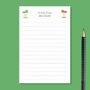 Teacher Apple Core and Lines Post-it Notes
