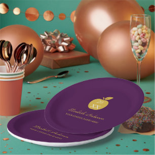 Teacher Apple Graduation Paper Plate