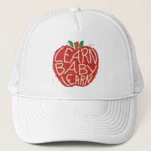 Teacher Apple Learn Baby Learn School Typography Trucker Hat