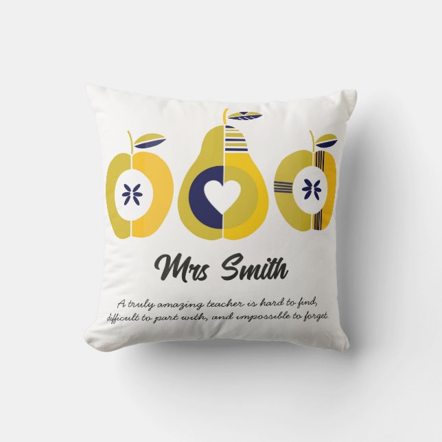 Teacher apple quote cushion (Front)