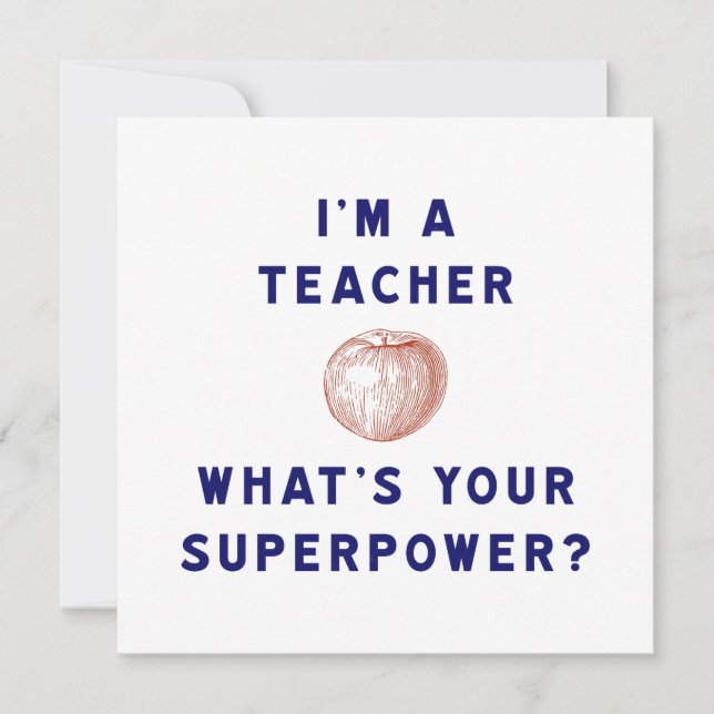Teacher Apple Superpower Educator Gift (Front)